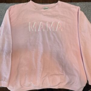 Katydid Pink 'MAMA' Long Sleeve Tee